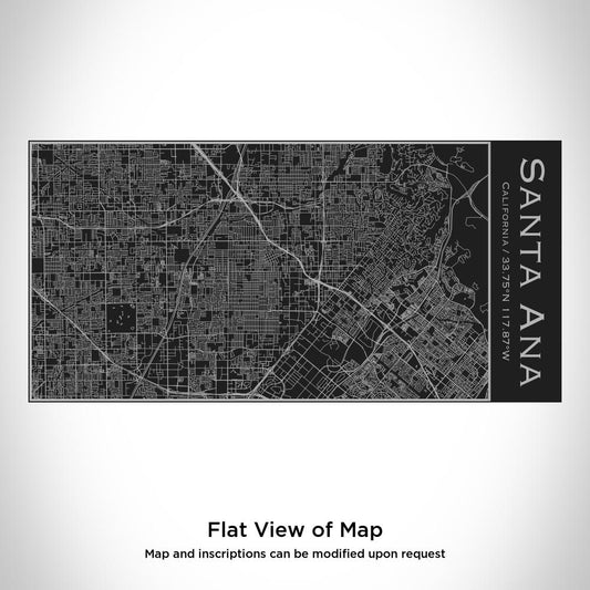 Santa Ana - California Map Insulated Bottle in Matte Black - Drinkware