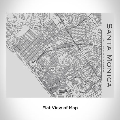Santa Monica - California Map Bottle with Bamboo Top - Drinkware