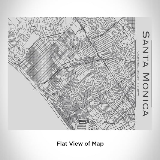Santa Monica - California Map Bottle with Bamboo Top - Drinkware