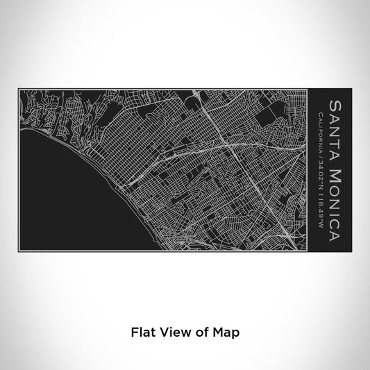 Santa Monica - California Map Insulated Bottle in Matte Black - Drinkware