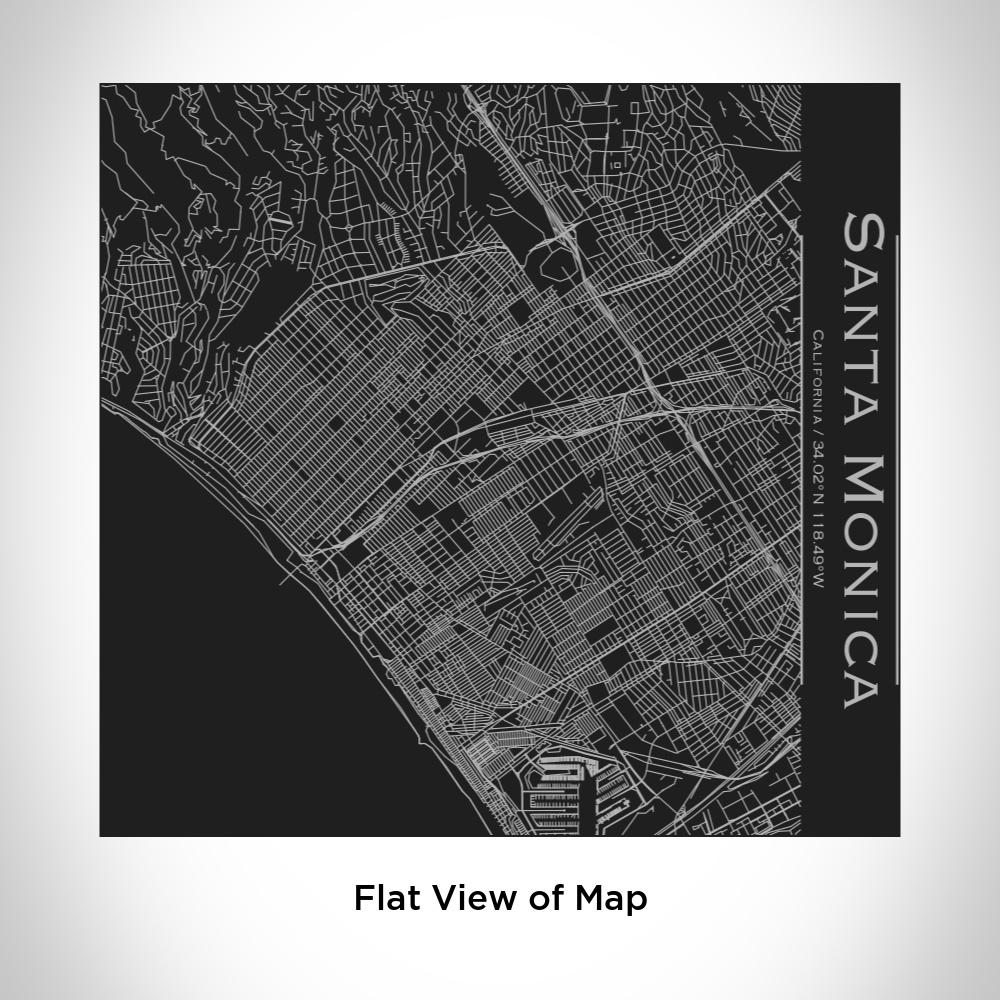Santa Monica - California Map Tumbler in Matte Black - Drinkware