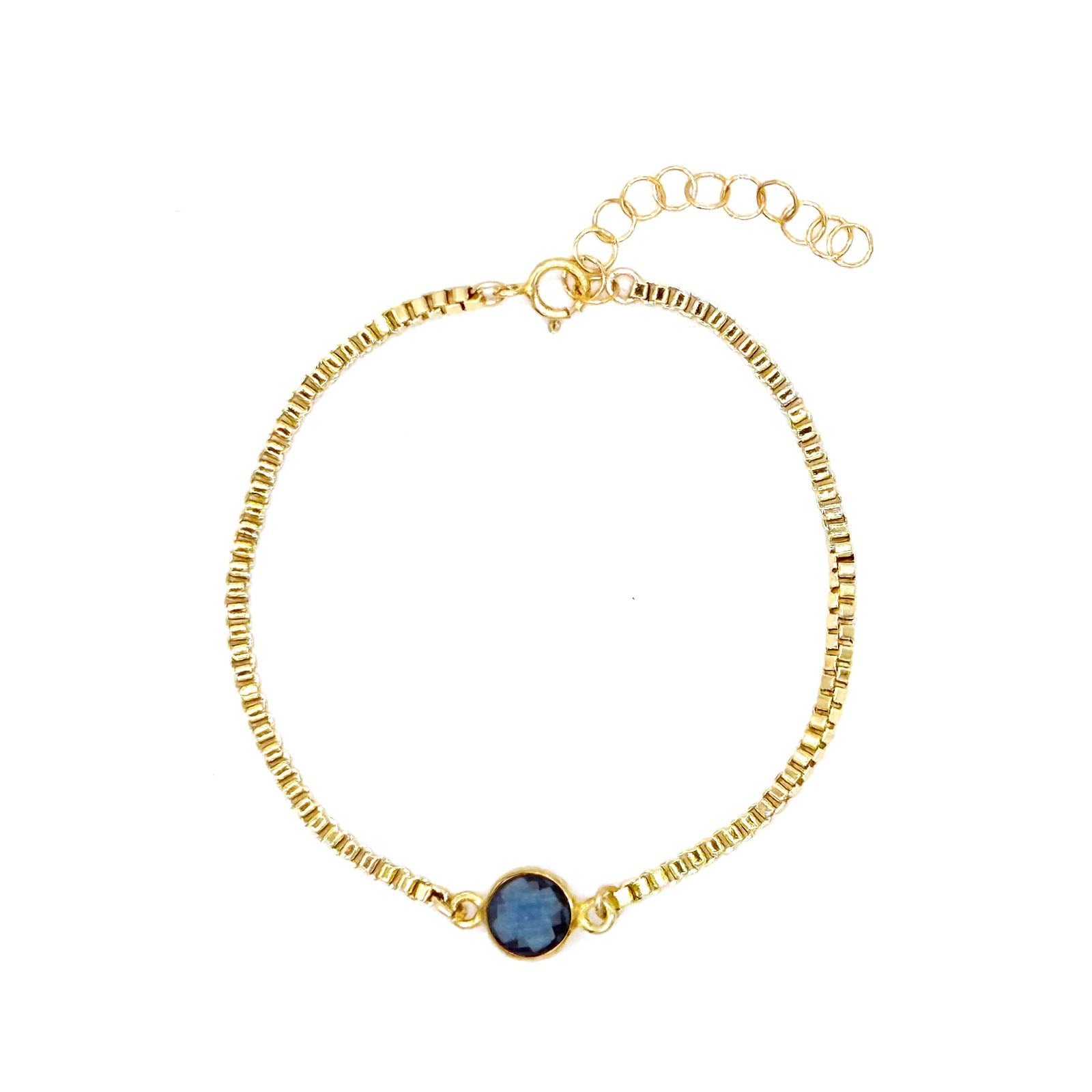 Sapphire Gemstone Bracelet - One Color / One Size - Jewelry & Accessories - Bracelets & Bangles - Charm Bracelets