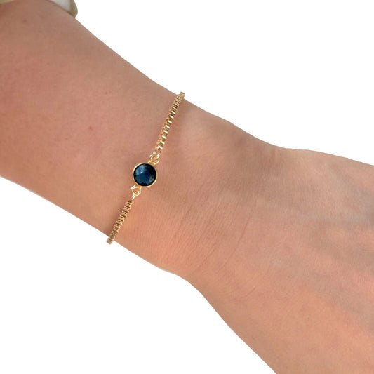 Sapphire Gemstone Bracelet - One Color / One Size - Jewelry & Accessories - Bracelets & Bangles - Charm Bracelets