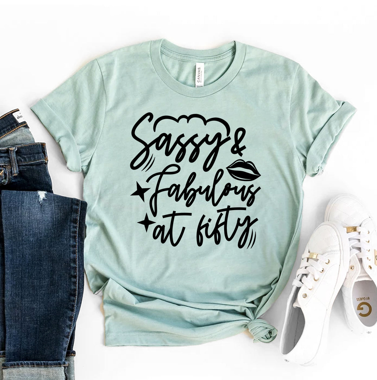 Sassy & Fabulous at 50 T-Shirt - Women’s Fashion - Women’s Clothing - Tops & Tees - T-Shirts