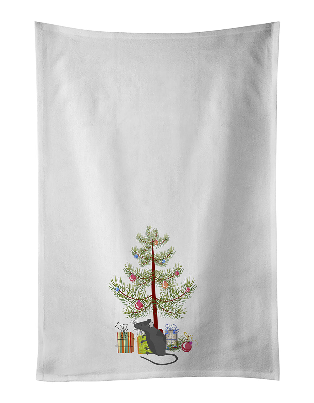 Satin Mouse Merry Christmas Kitchen Towel Set of 2 - One Color / One Size - Home & Garden - Home Textile - Towels