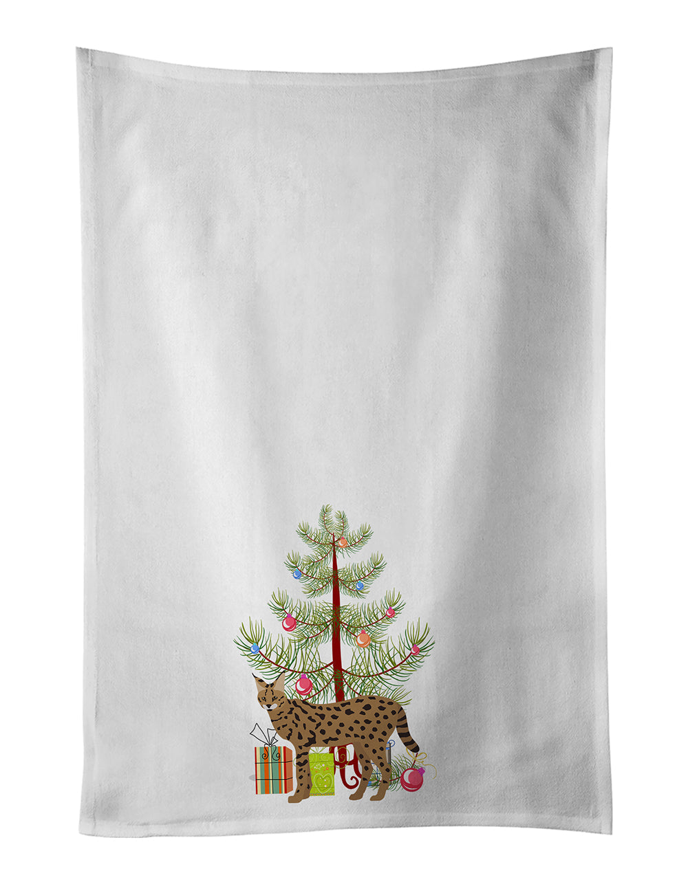 Savannah Cat Christmas Kitchen Towel Set of 2 - One Color / One Size - Home & Garden - Home Textile - Towels