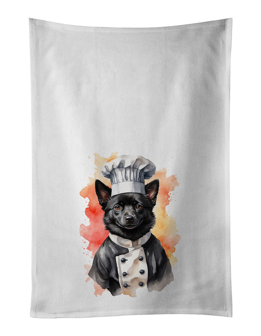 Schipperke Chef Kitchen Towel Set of 2 - One Color / One Size - Home & Garden - Home Textile - Towels