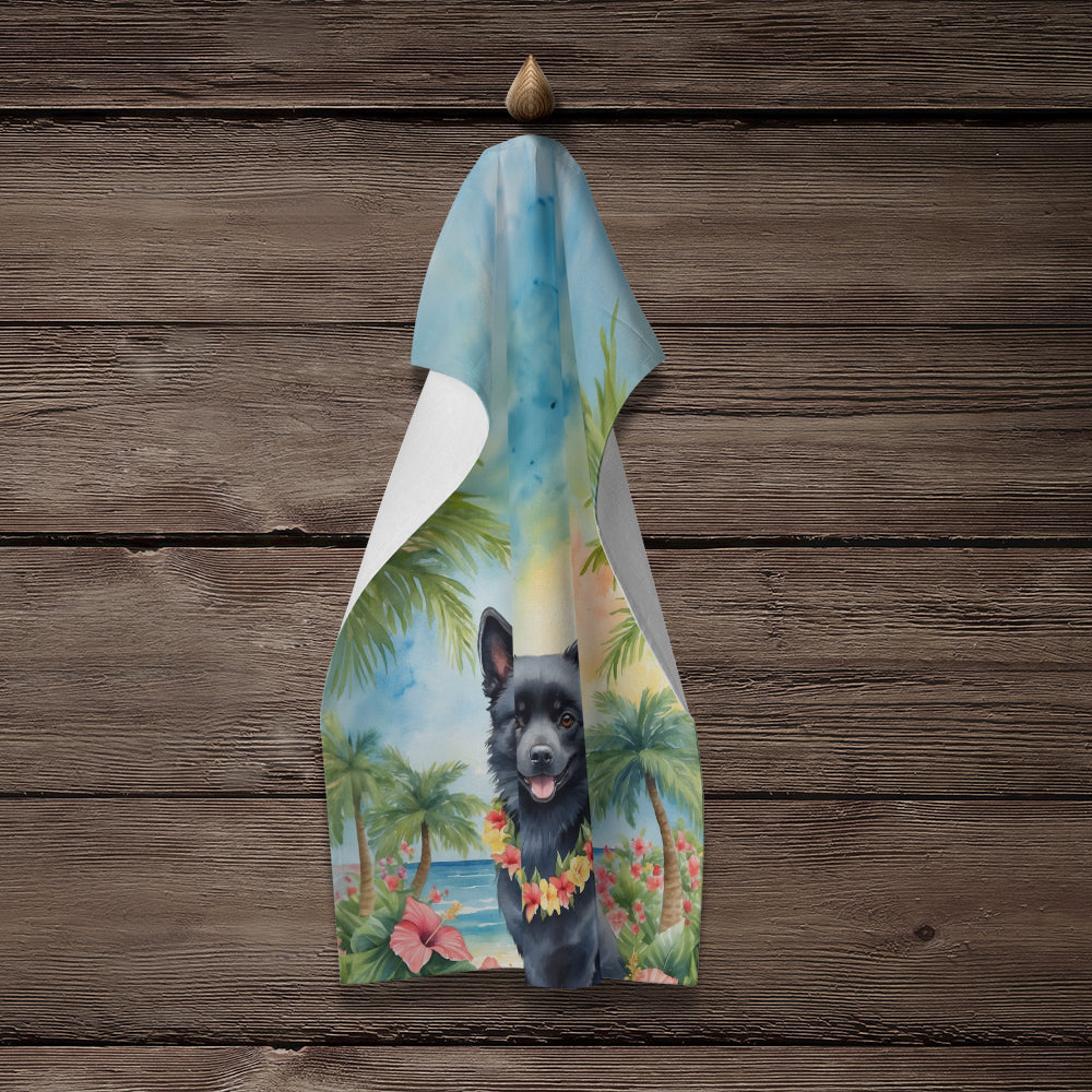 Schipperke Luau Kitchen Towel - One Color / One Size - Home & Garden - Home Textile - Towels