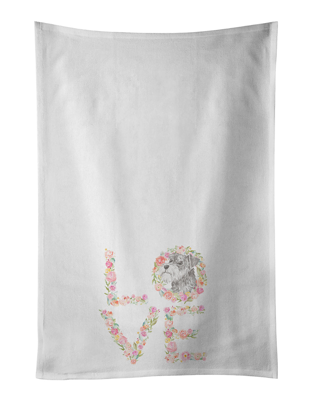Schnauzer #1 LOVE Kitchen Towel Set of 2 - One Color / One Size - Home & Garden - Home Textile - Towels