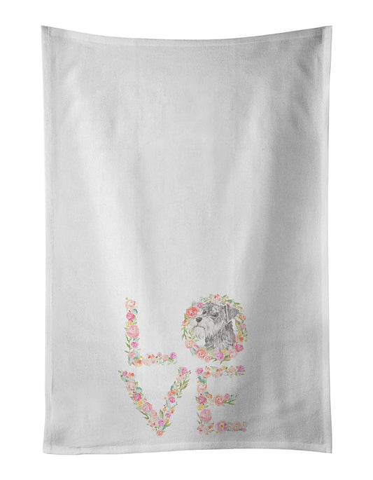 Schnauzer #1 LOVE Kitchen Towel Set of 2 - One Color / One Size - Home & Garden - Home Textile - Towels
