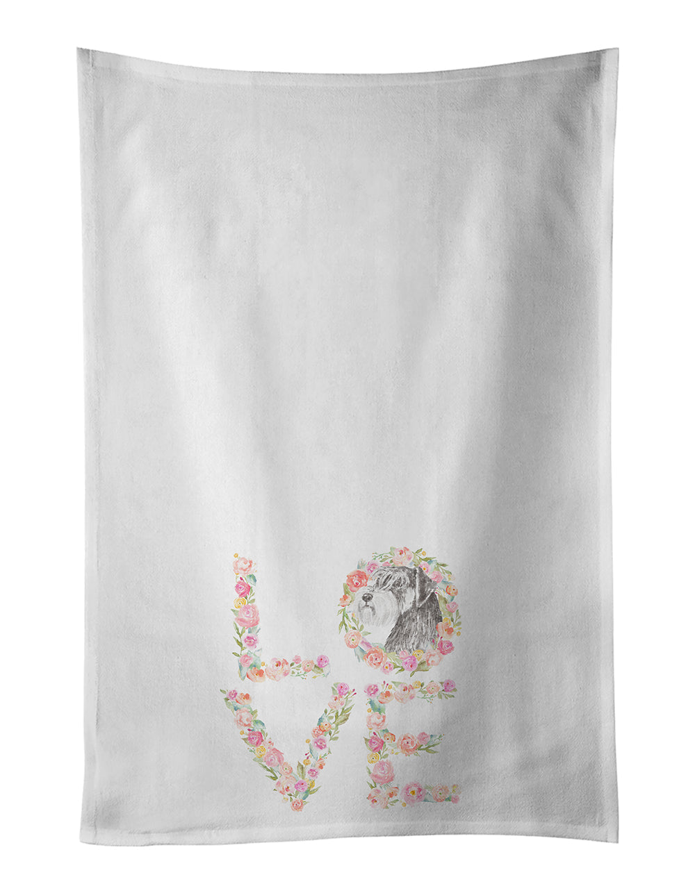 Schnauzer #3 LOVE Kitchen Towel Set of 2 - One Color / One Size - Home & Garden - Home Textile - Towels