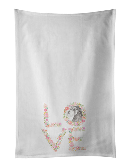 Schnauzer #3 LOVE Kitchen Towel Set of 2 - One Color / One Size - Home & Garden - Home Textile - Towels