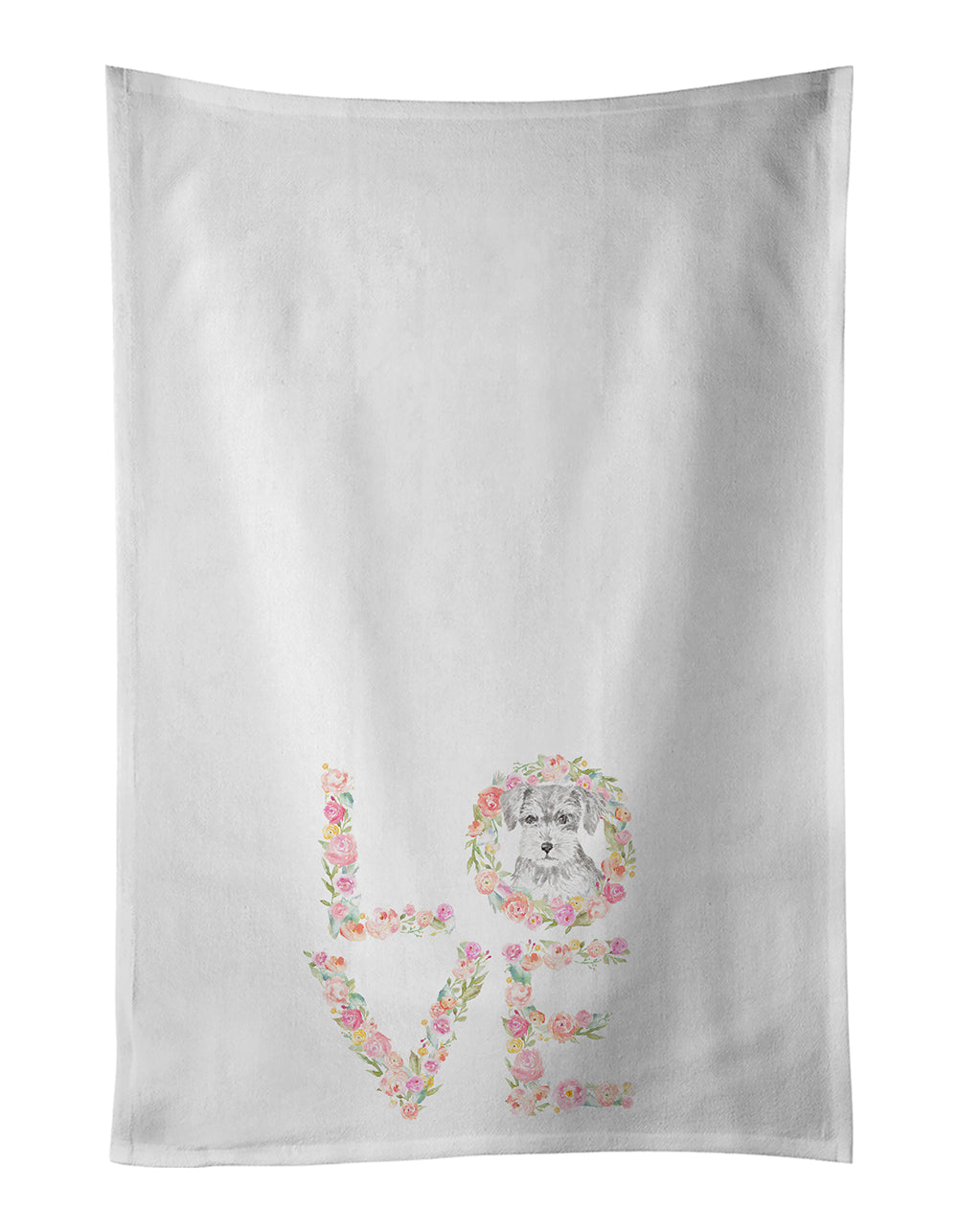 Schnauzer #5 LOVE Kitchen Towel Set of 2 - One Color / One Size - Home & Garden - Home Textile - Towels