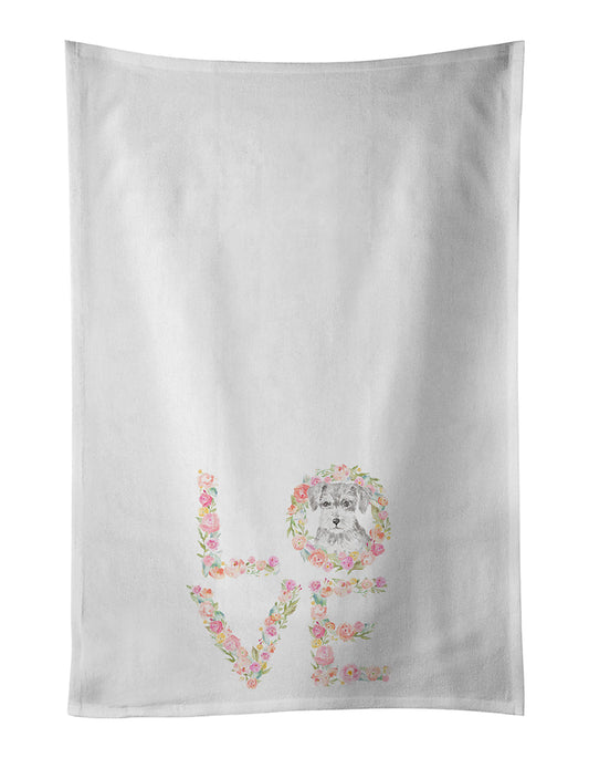 Schnauzer #5 LOVE Kitchen Towel Set of 2 - One Color / One Size - Home & Garden - Home Textile - Towels
