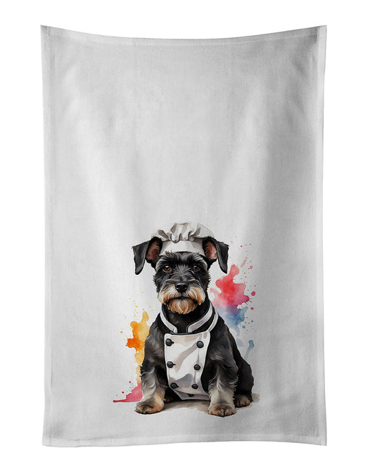 Schnauzer Chef Kitchen Towel Set of 2 - One Color / One Size - Home & Garden - Home Textile - Towels