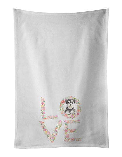 Schnauzer Love Kitchen Towel Set of 2 - One Color / One Size - Home & Garden - Home Textile - Towels