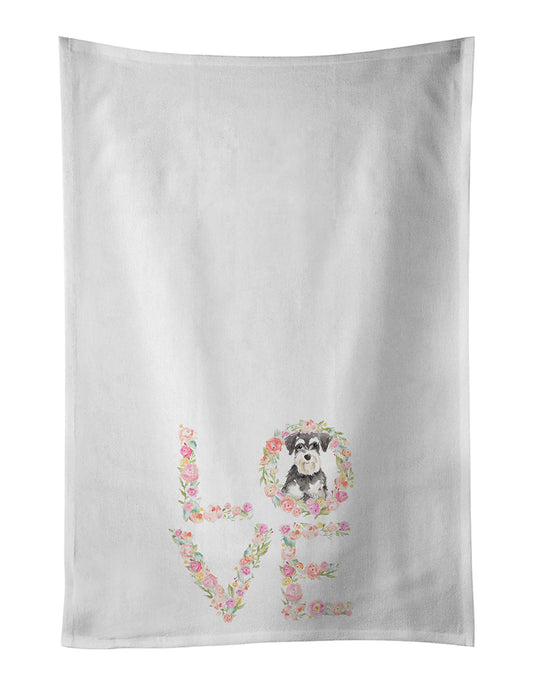 Schnauzer Love Kitchen Towel Set of 2 - One Color / One Size - Home & Garden - Home Textile - Towels