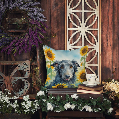 Scottish Deerhound in Sunflowers Throw Pillow - One Color / One Size - Home & Garden - Home Textile - Pillows