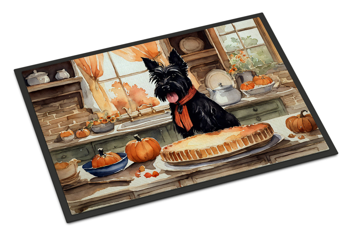 Scottish Terrier Fall Kitchen Pumpkins Doormat - One Color / One Size - Home & Garden - Home Textile - Carpets & Rugs