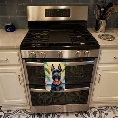 Scottish Terrier Luau Kitchen Towel - One Color / One Size - Home & Garden - Home Textile - Towels