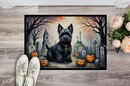 Scottish Terrier Spooky Halloween Doormat - One Color / One Size - Home & Garden - Home Textile - Carpets & Rugs