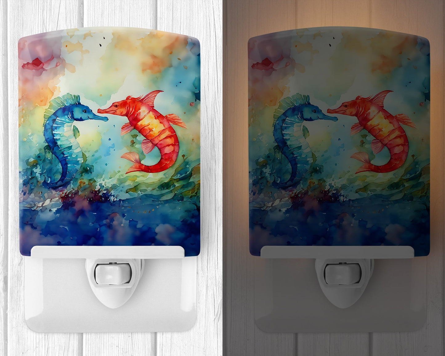 Seahorses Ceramic Night Light - One Color / One Size - Home & Garden - Home Improvement - Lights & Lighting - Night