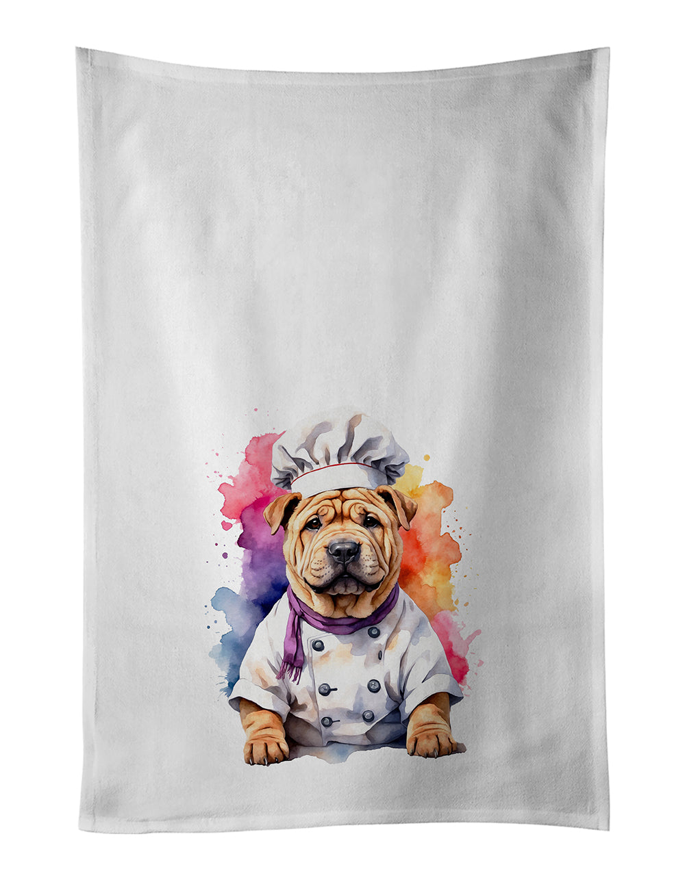 Shar Pei Chef Kitchen Towel Set of 2 - One Color / One Size - Home & Garden - Home Textile - Towels