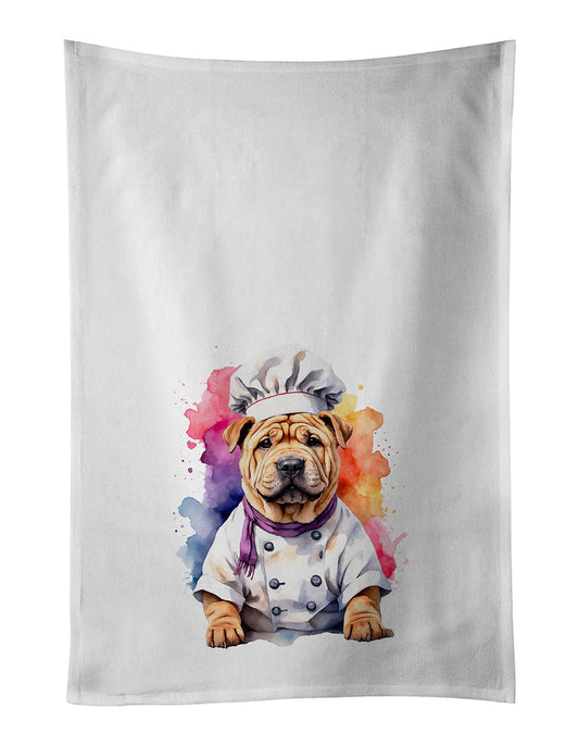 Shar Pei Chef Kitchen Towel Set of 2 - One Color / One Size - Home & Garden - Home Textile - Towels