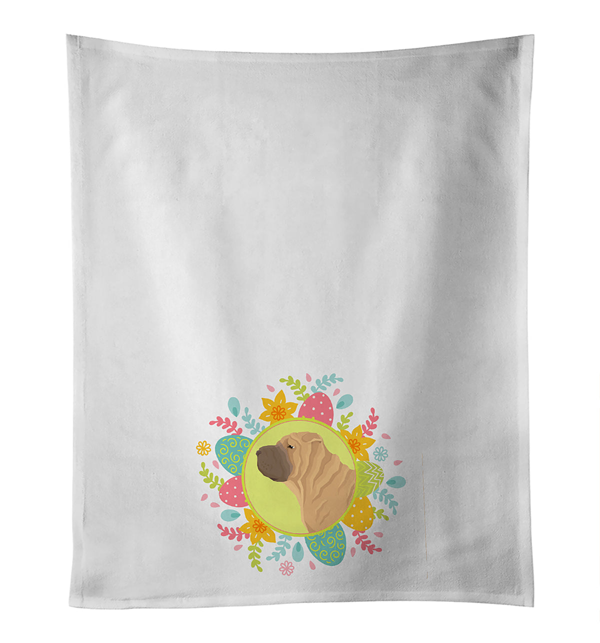 Shar Pei Easter Kitchen Towel Set of 2 - One Color / One Size - Home & Garden - Home Textile - Towels