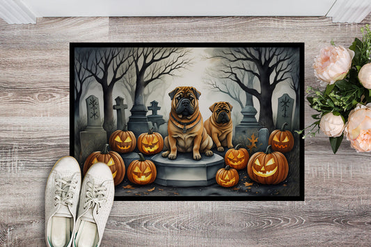 Shar Pei Spooky Halloween Doormat - One Color / One Size - Home & Garden - Home Textile - Carpets & Rugs