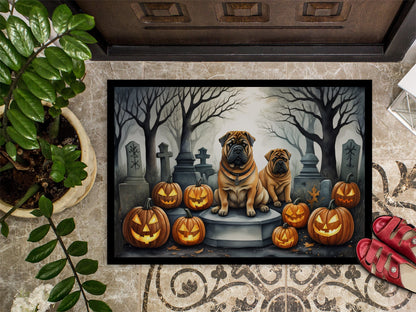 Shar Pei Spooky Halloween Doormat - One Color / One Size - Home & Garden - Home Textile - Carpets & Rugs