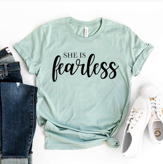She Is Fearless T-Shirt - Women’s Fashion - Women’s Clothing - Tops & Tees - T-Shirts
