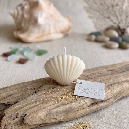 Shell Candle Handmade Coastal Decor - Home & Garden - Home Decor - Candles & Holders