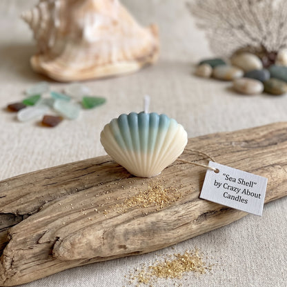 Shell Candle Handmade Coastal Decor - Home & Garden - Home Decor - Candles & Holders