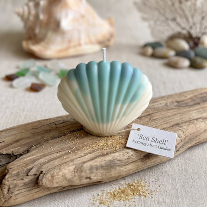 Shell Candle Handmade Coastal Decor - Home & Garden - Home Decor - Candles & Holders