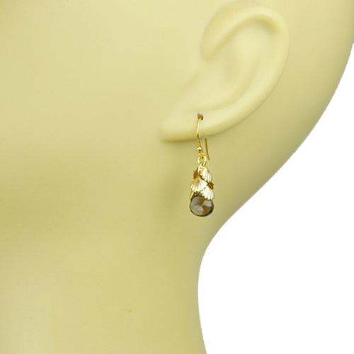 Shell Cluster Smoky Topaz Earrings - One Color / One Size - Jewelry & Accessories - Earrings
