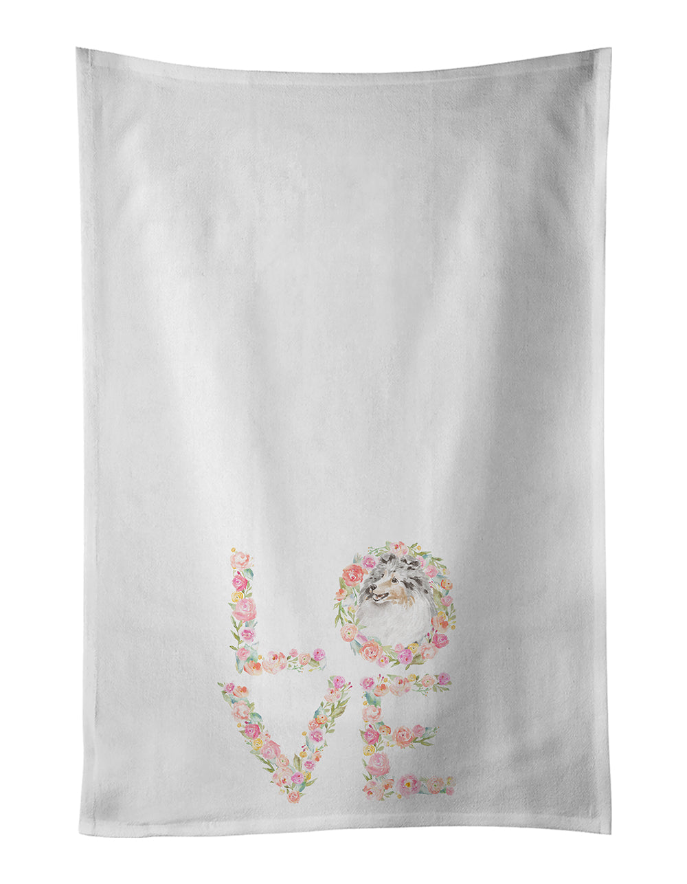 Sheltie #11 LOVE Kitchen Towel Set of 2 - One Color / One Size - Home & Garden - Home Textile - Towels