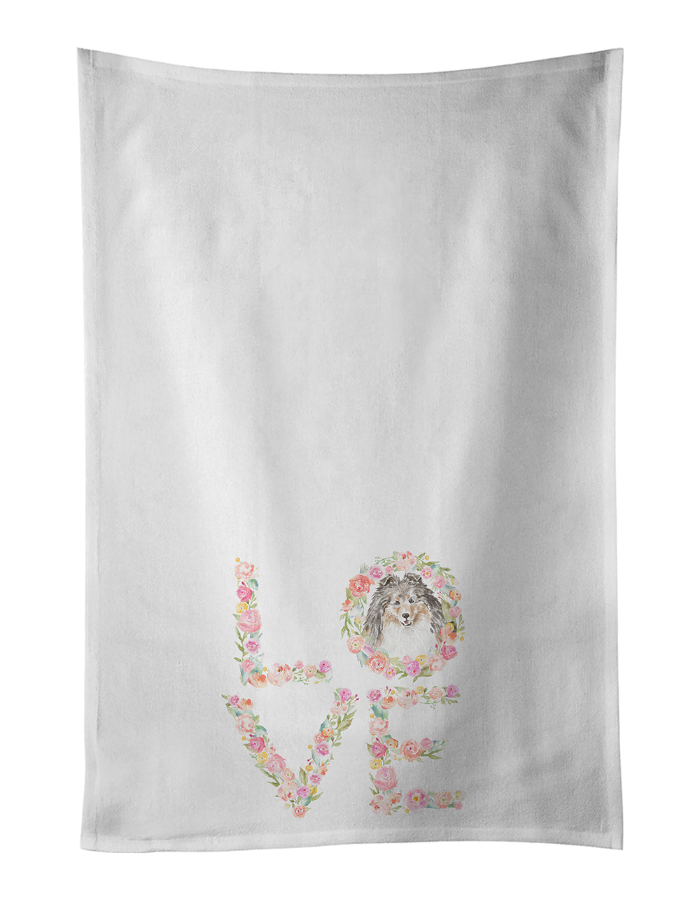 Sheltie #6 LOVE Kitchen Towel Set of 2 - One Color / One Size - Home & Garden - Home Textile - Towels