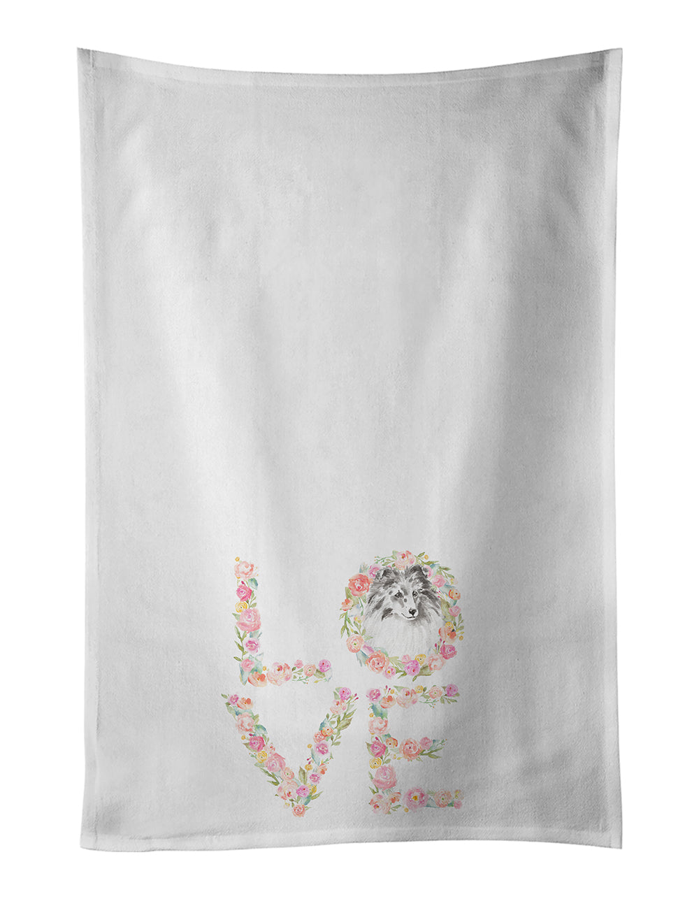 Sheltie #7 LOVE Kitchen Towel Set of 2 - One Color / One Size - Home & Garden - Home Textile - Towels