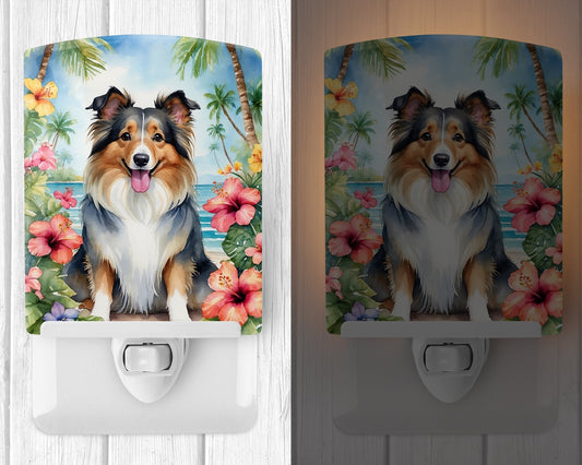 Sheltie Luau Ceramic Night Light - One Color / One Size - Home & Garden - Home Improvement - Lights & Lighting - Night