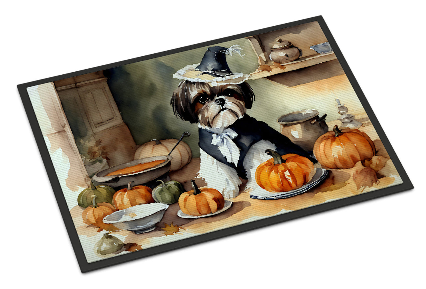 Shih Tzu Fall Kitchen Pumpkins Doormat - One Color / One Size - Home & Garden - Home Textile - Carpets & Rugs