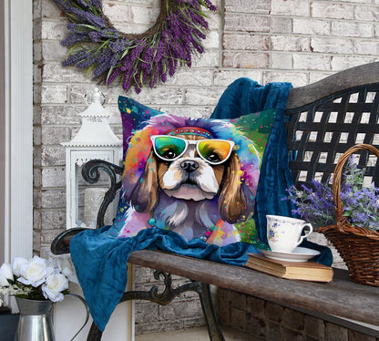 Shih Tzu Hippie Dawg Throw Pillow - One Color / One Size - Home & Garden - Home Textile - Pillows