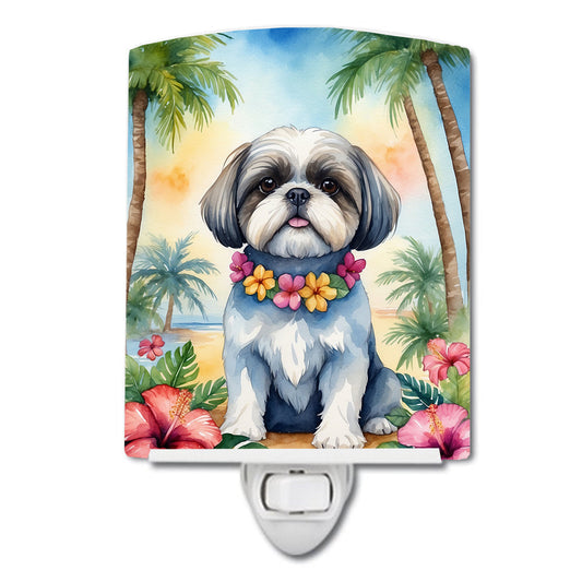 Shih Tzu Luau Ceramic Night Light - One Color / One Size - Home & Garden - Home Improvement - Lights & Lighting - Night