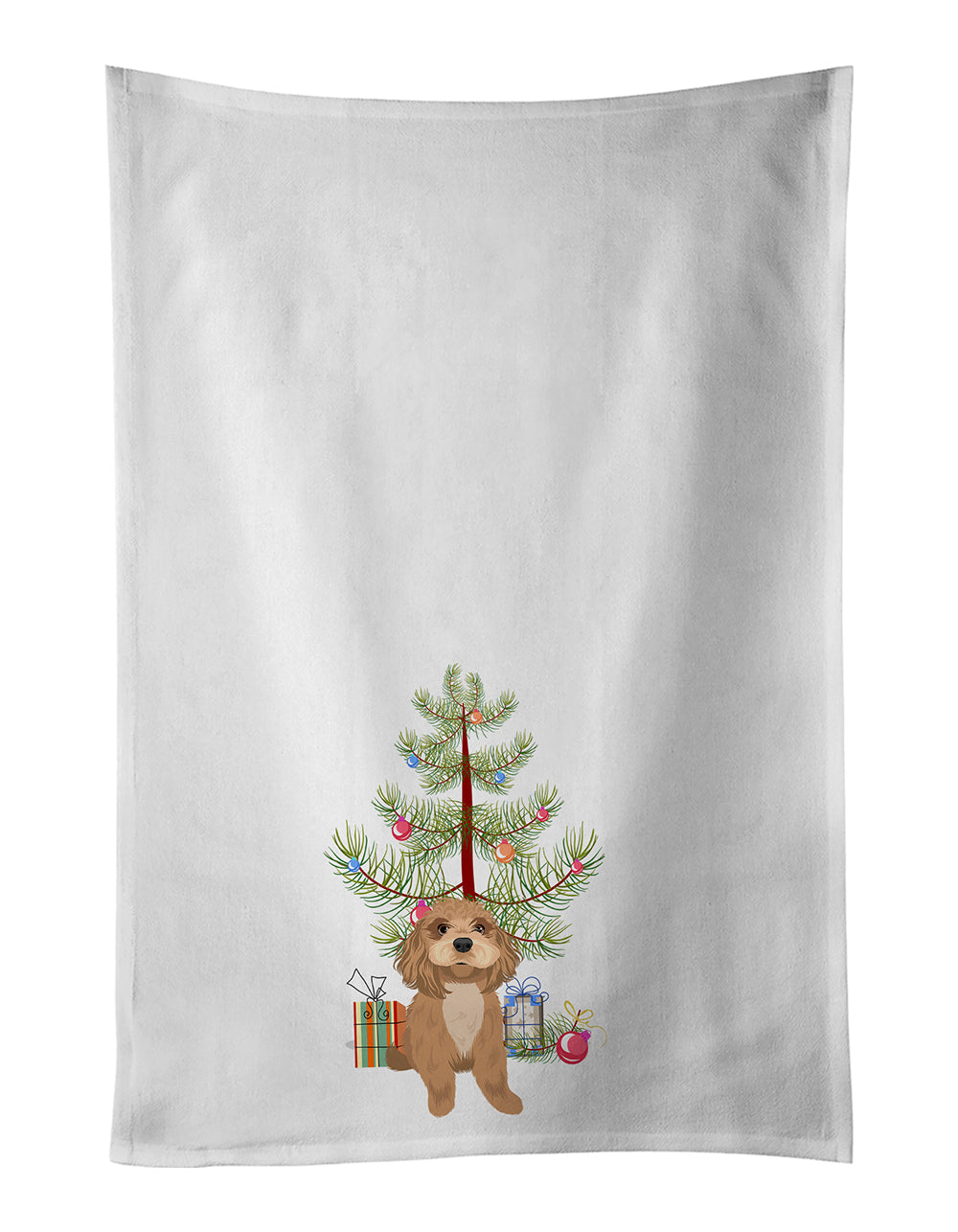 Shih-Tzu Red Christmas Kitchen Towel Set of 2 - One Color / One Size - Home & Garden - Home Textile - Towels