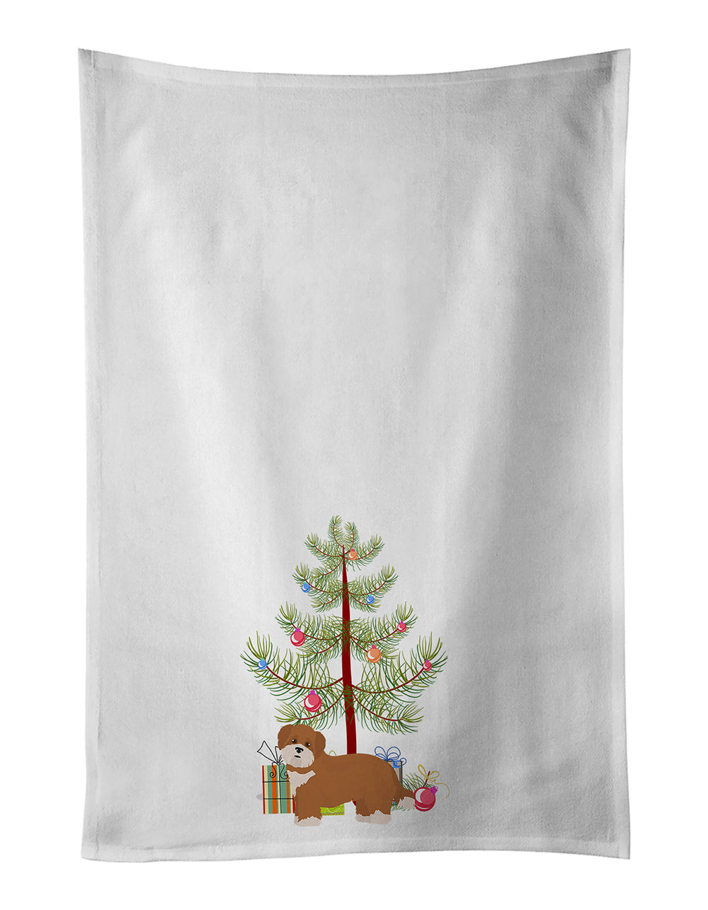 Shorkie #2 Christmas Tree Kitchen Towel Set of 2 - One Color / One Size - Home & Garden - Home Textile - Towels