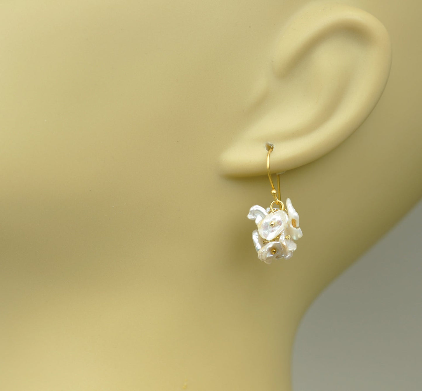 Short Keshi Pearl Cluster Earrings - One Color / One Size - Jewelry & Accessories - Earrings