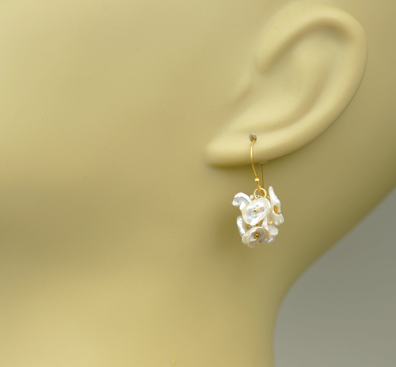 Short Keshi Pearl Cluster Earrings - One Color / One Size - Jewelry & Accessories - Earrings
