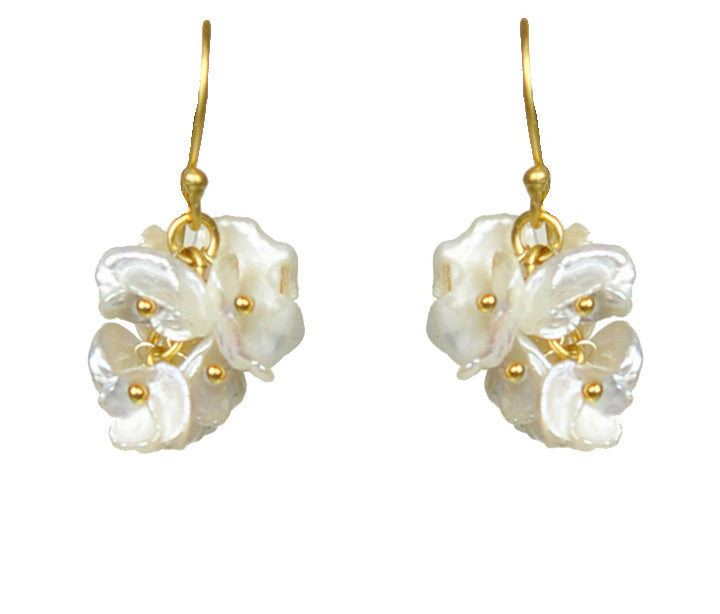 Short Keshi Pearl Cluster Earrings - One Color / One Size - Jewelry & Accessories - Earrings