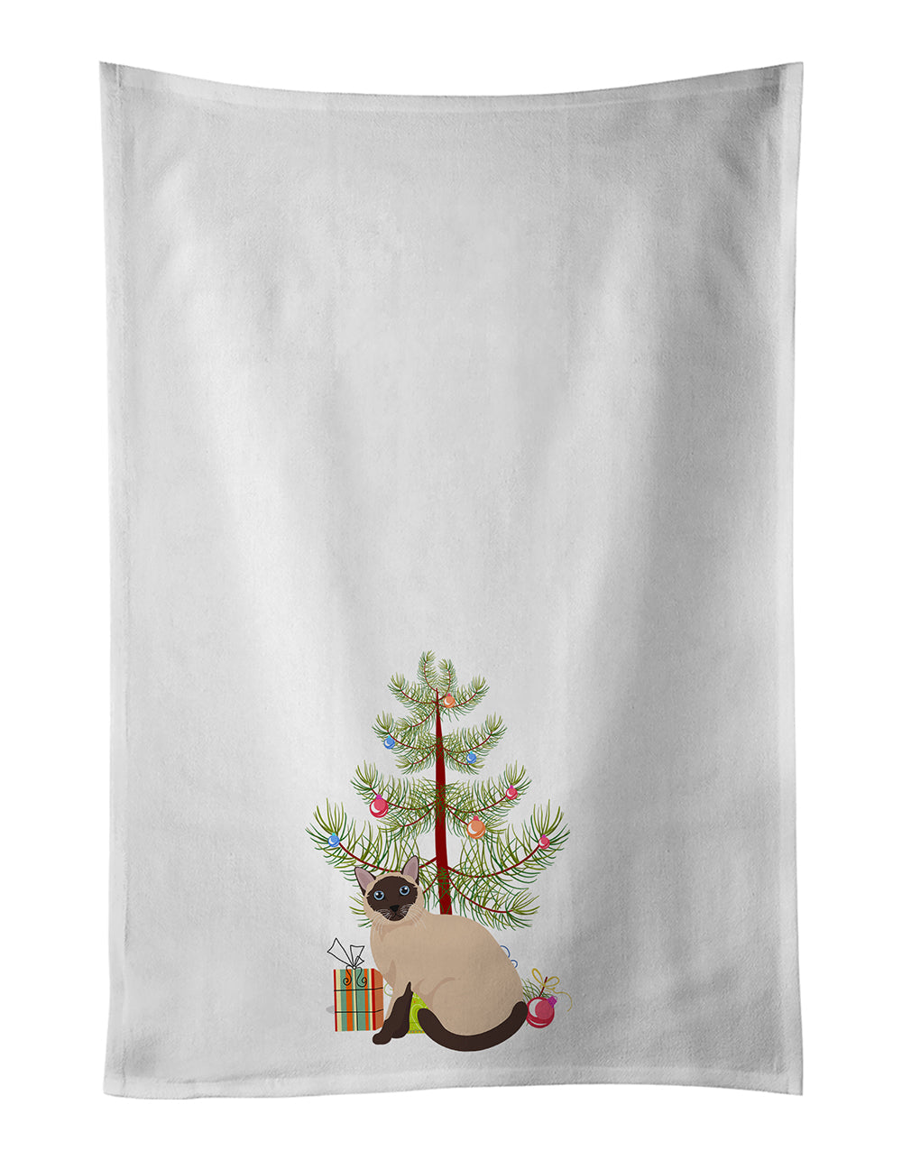 Siamese Traditional Cat Christmas Kitchen Towel Set of 2 - One Color / One Size - Home & Garden - Home Textile - Towels