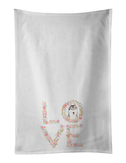 Siberian Husky Love Kitchen Towel Set of 2 - One Color / One Size - Home & Garden - Home Textile - Towels